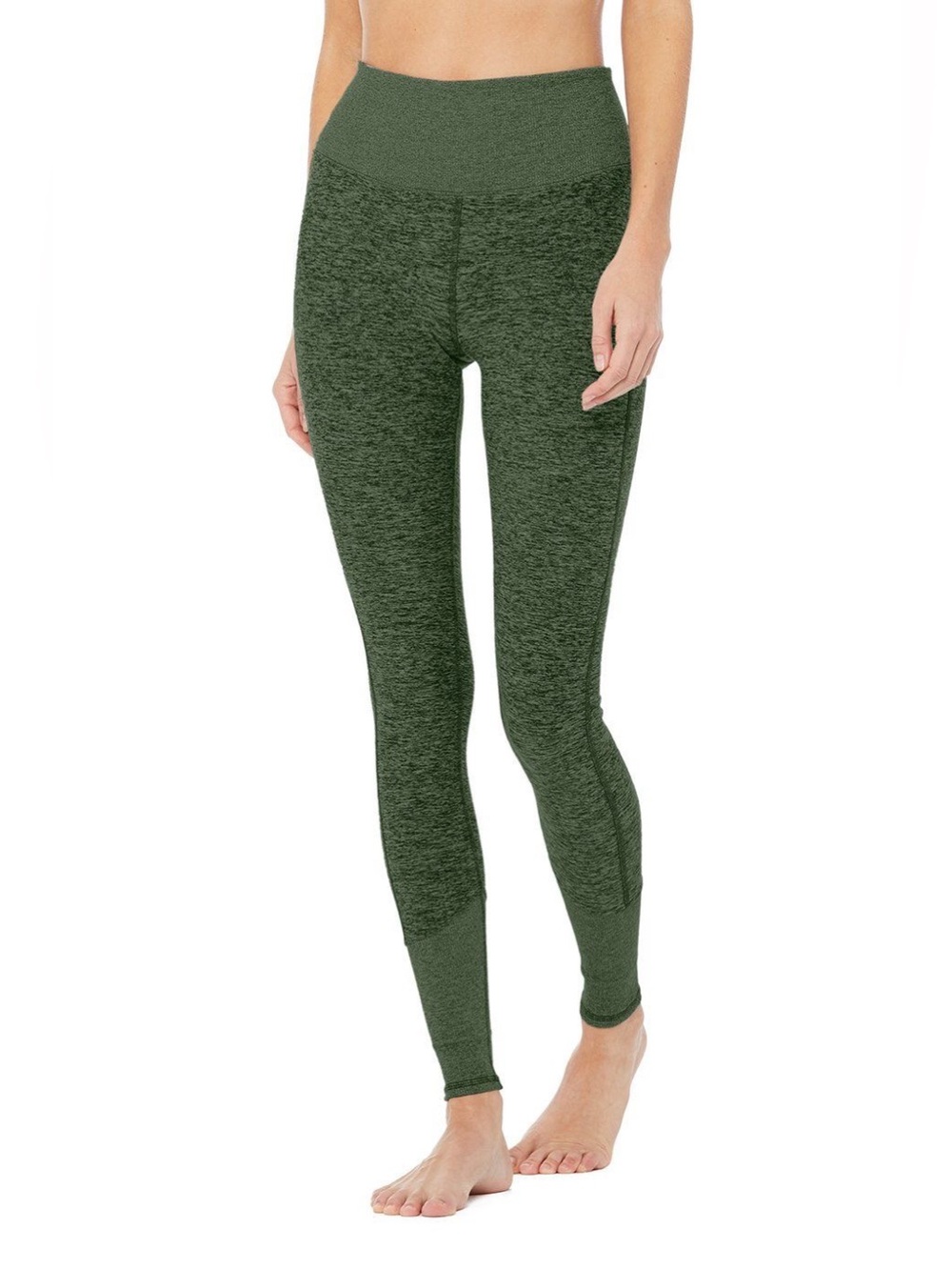 Alo Yoga High Waist Alo-Soft Lounge Leggings In Hunter Green Heather Size S